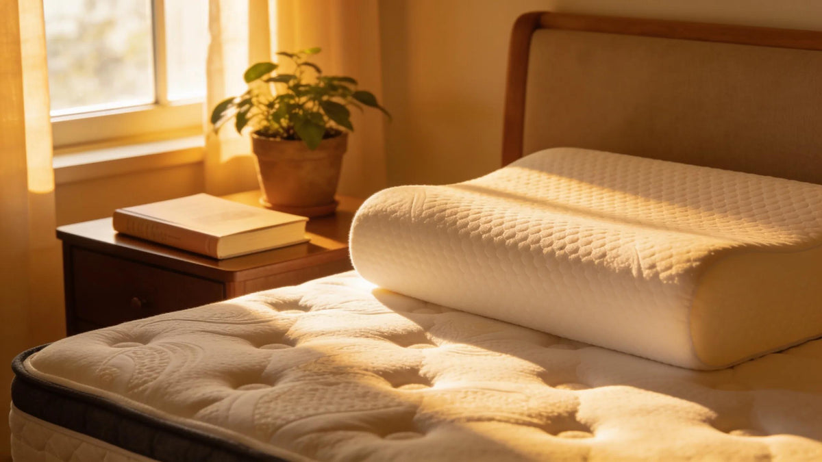 Cozy bedroom with memory foam and latex mattress toppers, ideal for Australian sleepers