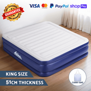 Spacious air mattress with extra thickness – Comfortable and supportive design for home, travel, and guests
