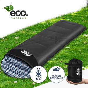Black adult sleeping bag for outdoor adventures – Durable and insulated sleeping bags designed for warmth and comfort