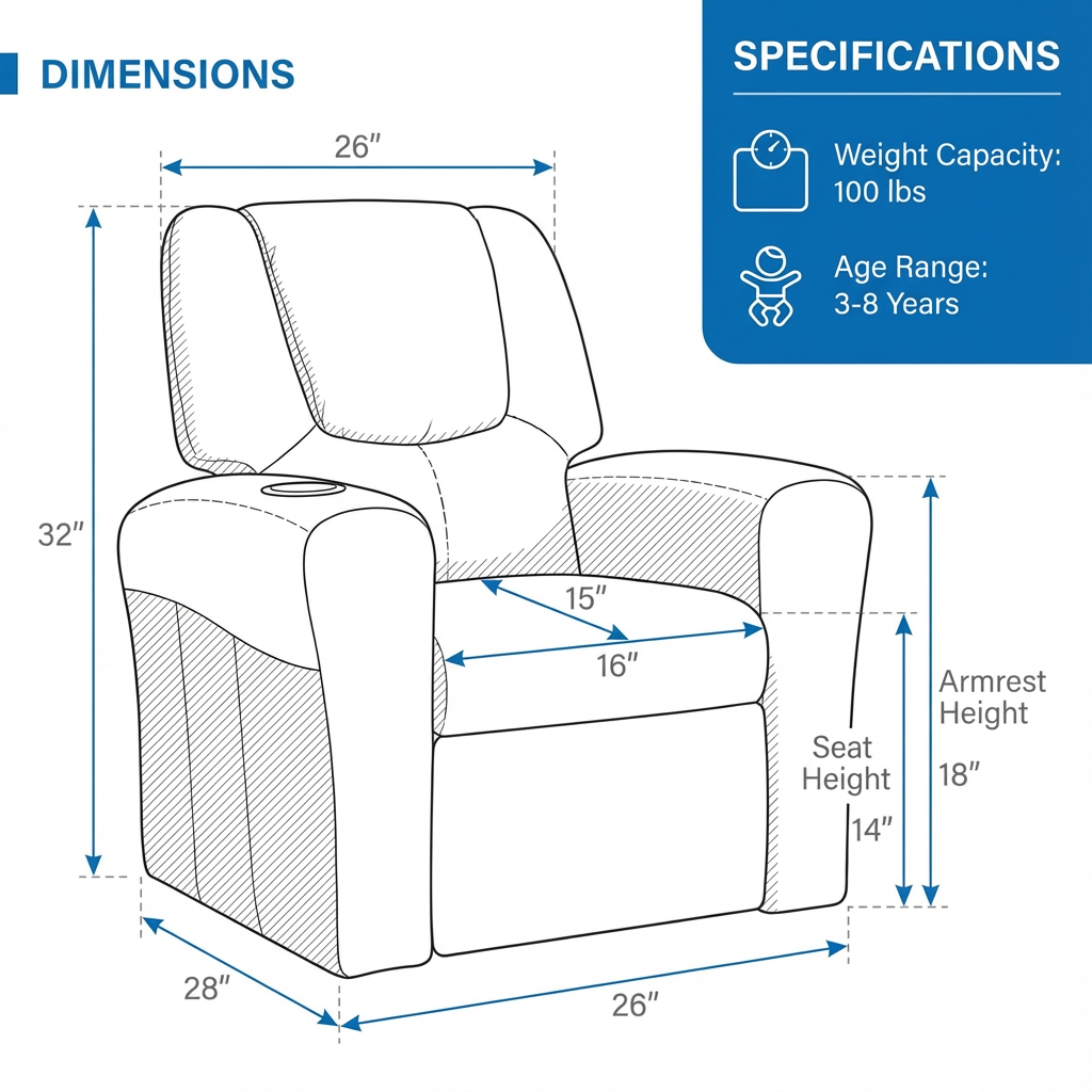 Kids Chair – Kids Lounge Recliner, Support Growing Bodies, Create Calm Comfort