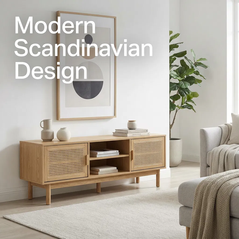 Rattan TV Unit – Elevate Your Space, Organise With Ease