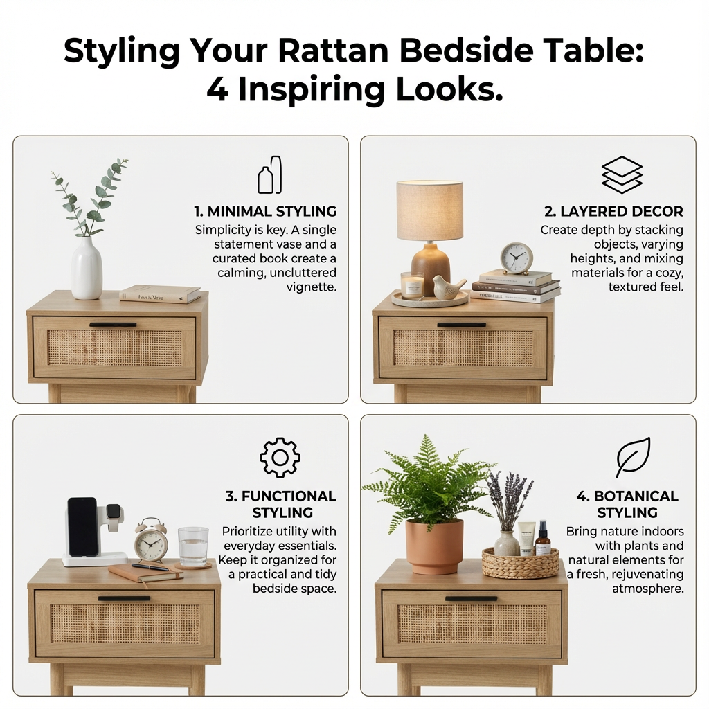 Rattan Bedside Table – Add Natural Style, Maximise Storage Space