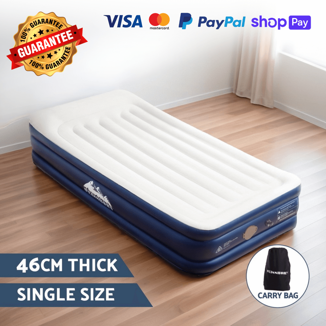 Comfortable single air mattress with built-in pump ā Perfect for guests, camping, and easy storage."  I'll use the other keywords in the next images. Let me know if you need any modifications!