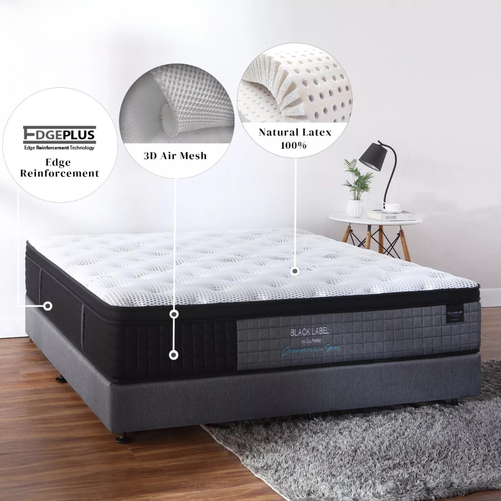 mattress with edge support and comfort layers
