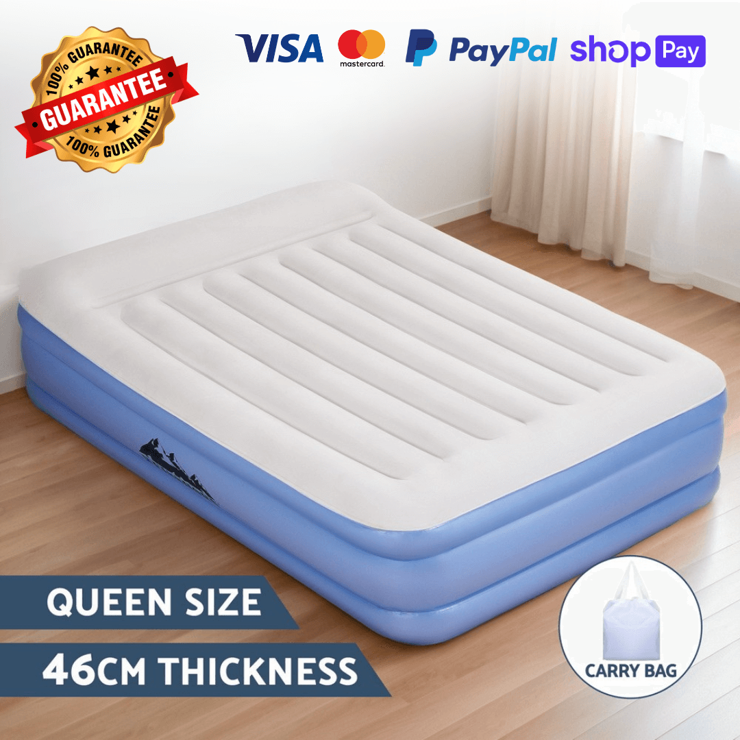 Luxury single air mattress with extra thickness – Supportive and comfortable design for home, guests, and camping.