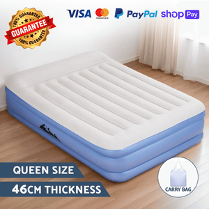 Luxury single air mattress with extra thickness – Supportive and comfortable design for home, guests, and camping.