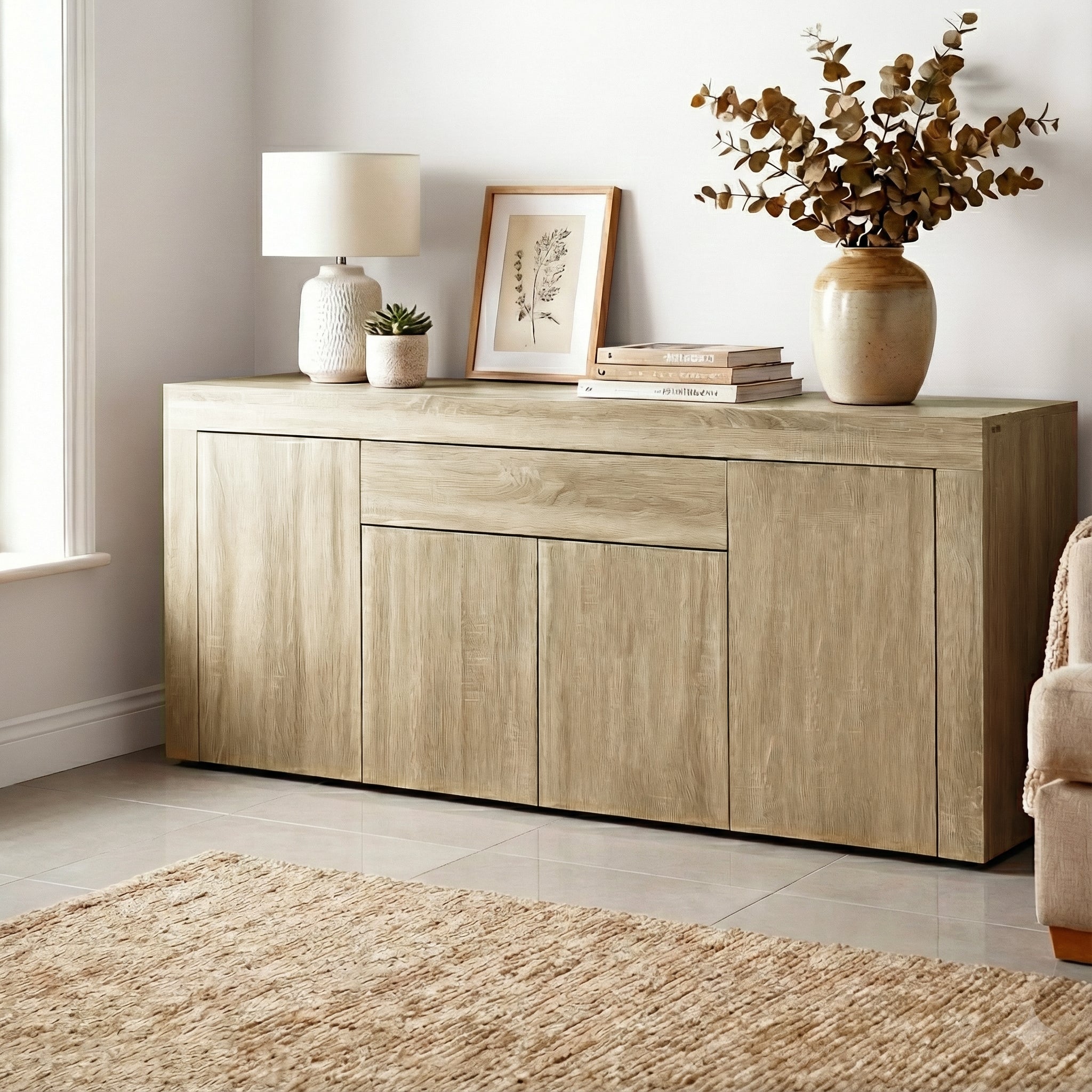 Oak Buffet Cabinet Sideboard – Add Warmth to Your Home, Maximise Storage