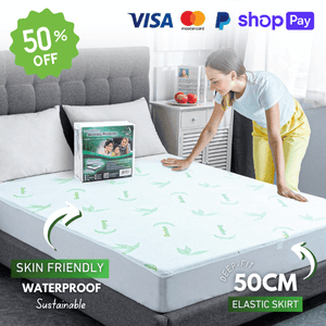 Premium bamboo mattress protector for a fresh and clean bed – Soft, waterproof, and breathable design for ultimate comfort and protection