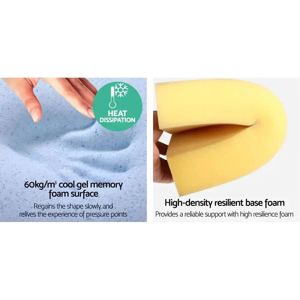 Wedge pillow with memory foam and high-density support layers.