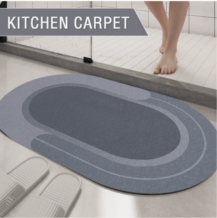 Luxury bath mat placed beside a shower for daily bathroom use