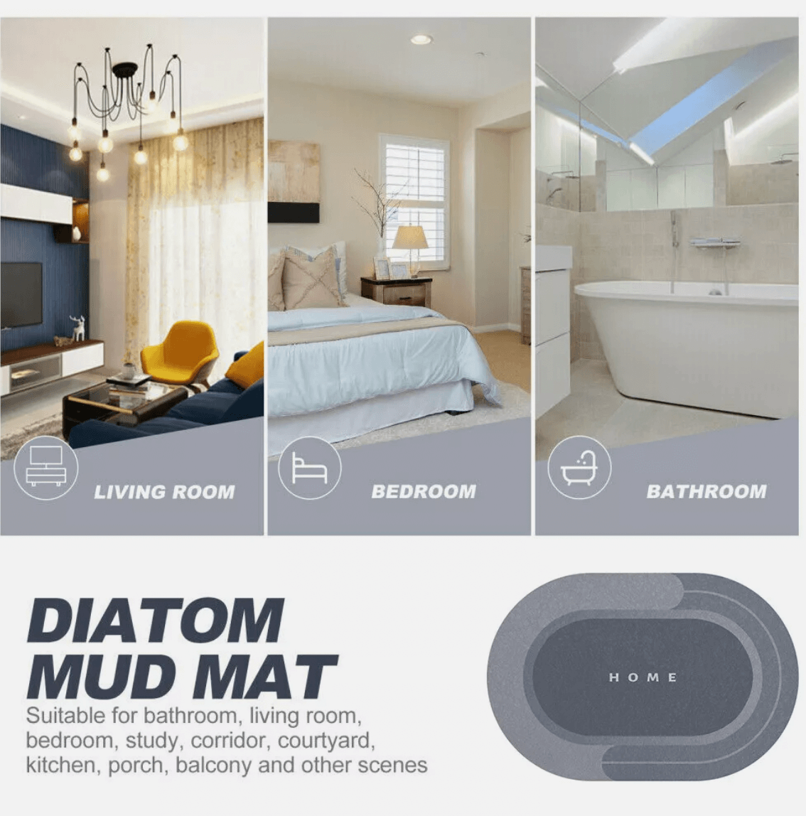 Bath mat styled in a modern bathroom setup for everyday comfort