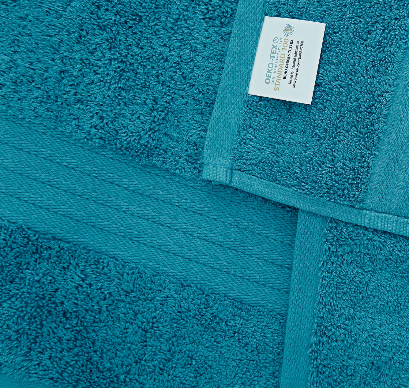 blue towels close-up soft absorbent fabric