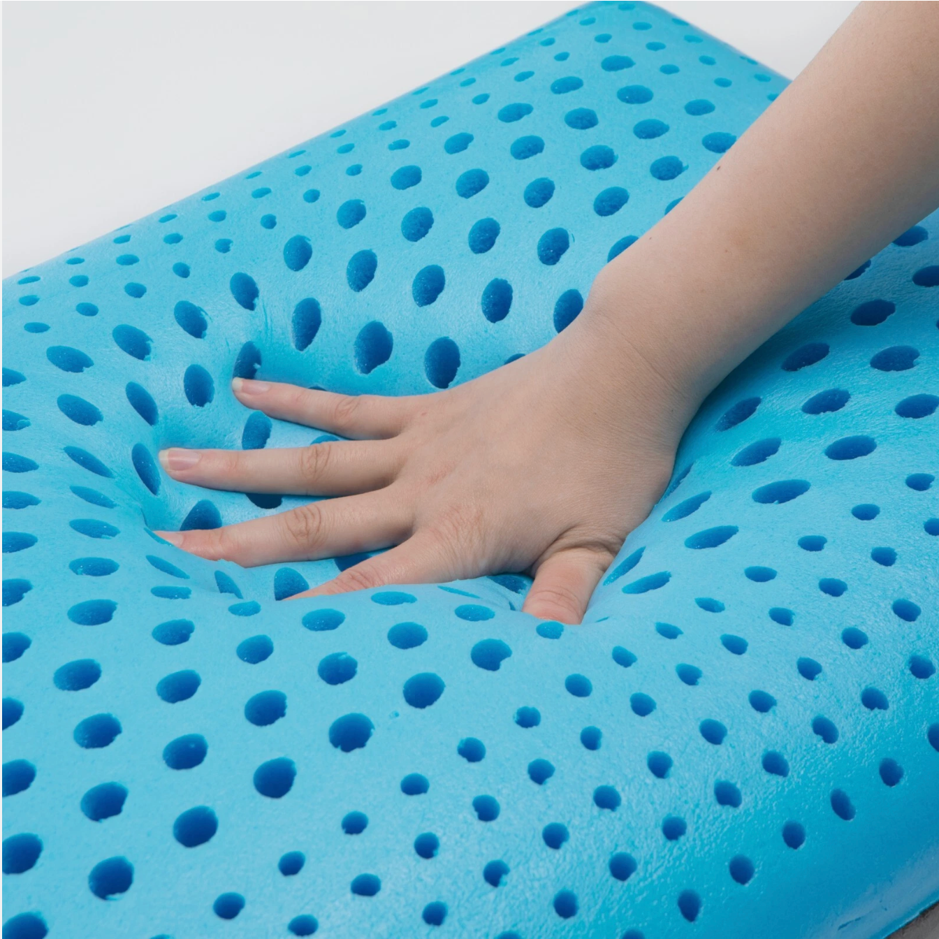 cooling gel pillow with ventilation holes for airflow