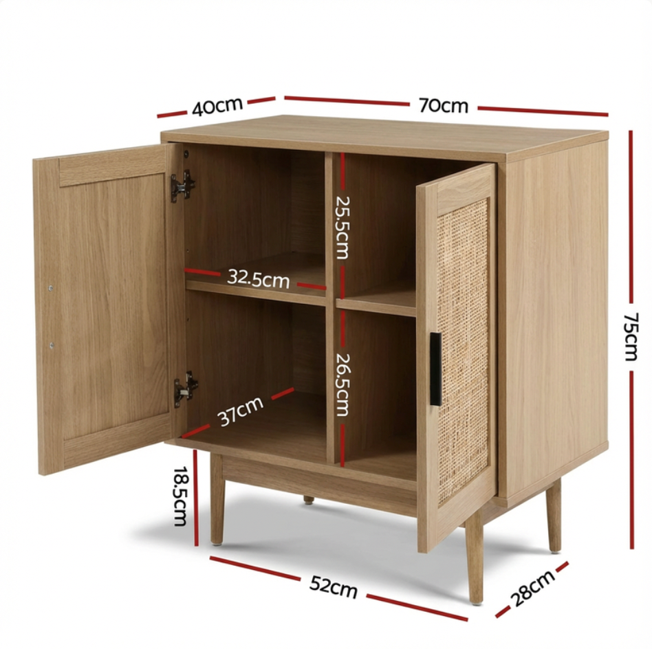 Rattan Cabinet – Natural Style, Effortless Storage