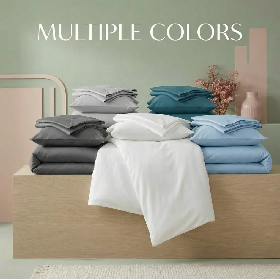 Egyptian Cotton Duvet Cover Set – Ultra Soft, Breathable & Hotel-Luxury Comfort