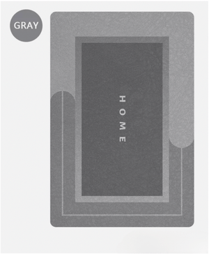 Black rectangle bath mat with soft-touch finish and stylish design