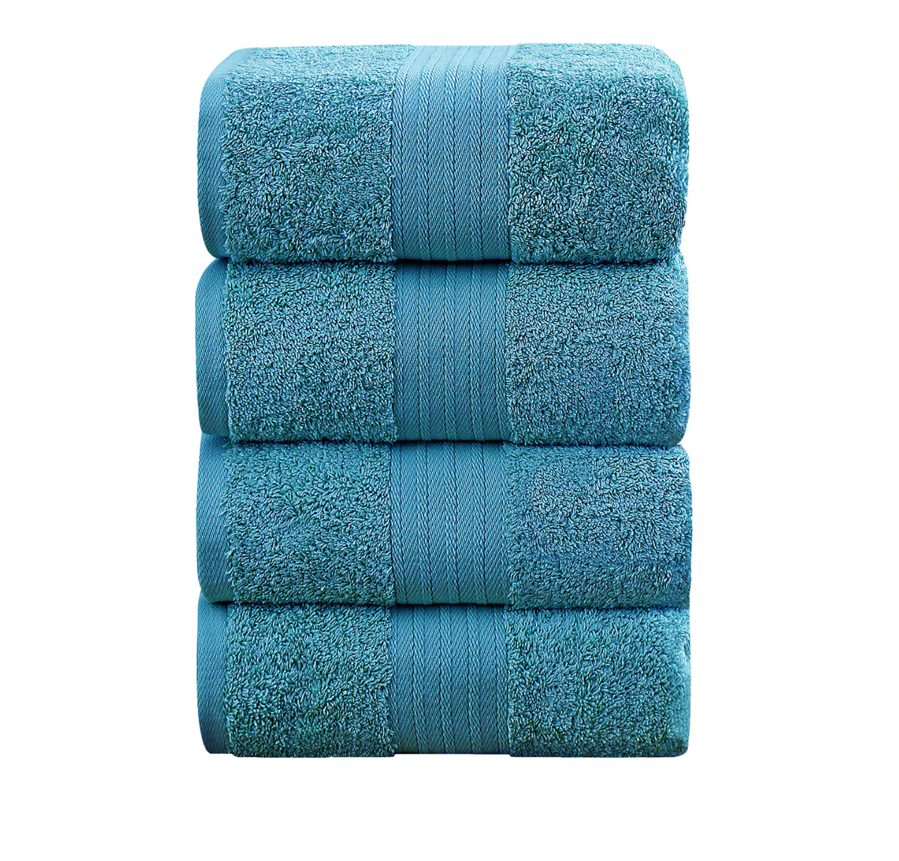 blue towels stacked set premium cotton