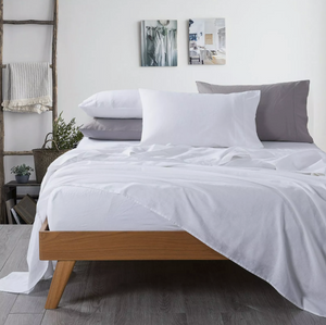 Linen Cotton Sheet Set – Stay Cool in Summer, Cosy in Winter, Sleep Naturally Better