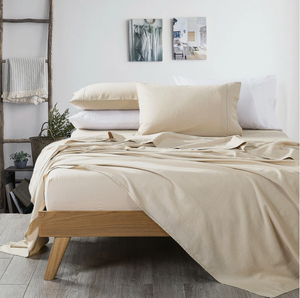 Linen Cotton Sheet Set – Stay Cool in Summer, Cosy in Winter, Sleep Naturally Better