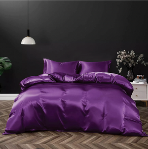 Silk Satin Quilt Cover Set – Smooth Hair, Glowing Skin, Luxe Sleep