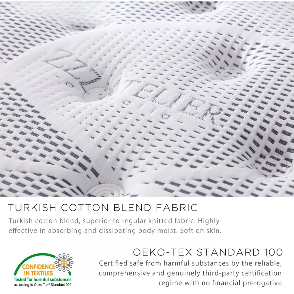 mattress surface close-up showing breathable quilting