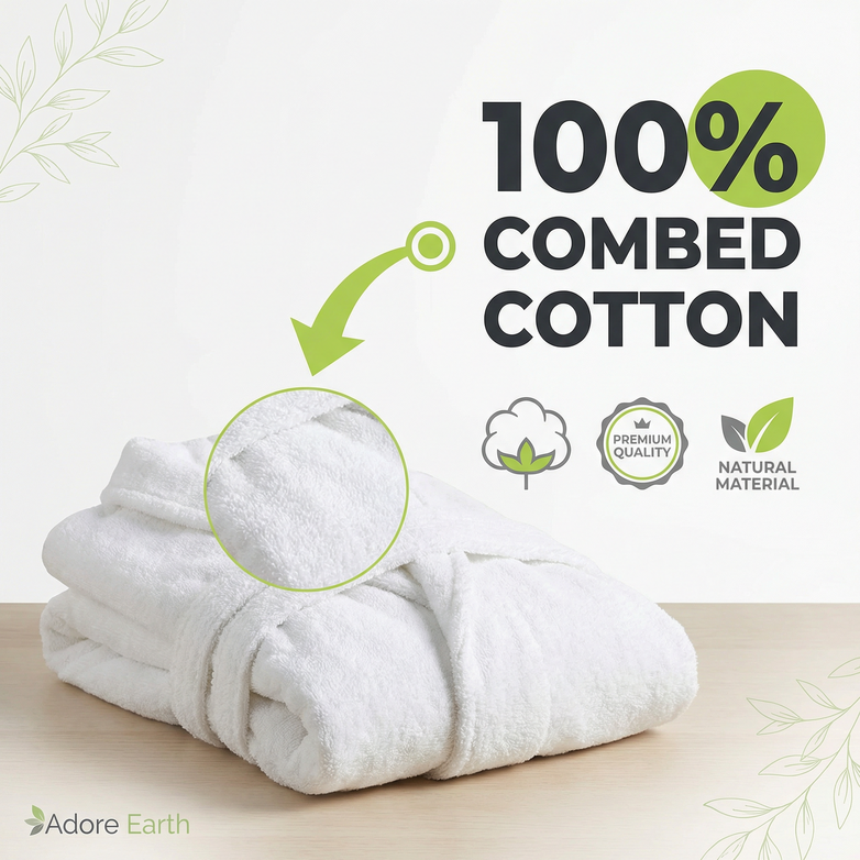 Premium Cotton Bathrobe - Spa-Level Softness, Hotel Luxury