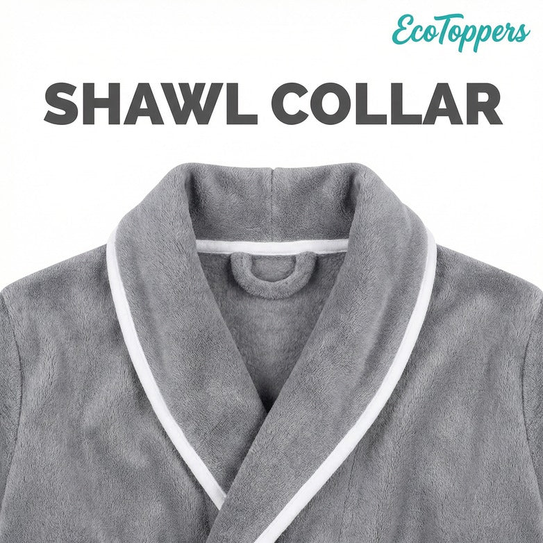 Fleece Dressing Gown – Stay Warm All Night, Unisex Plush Long Robe