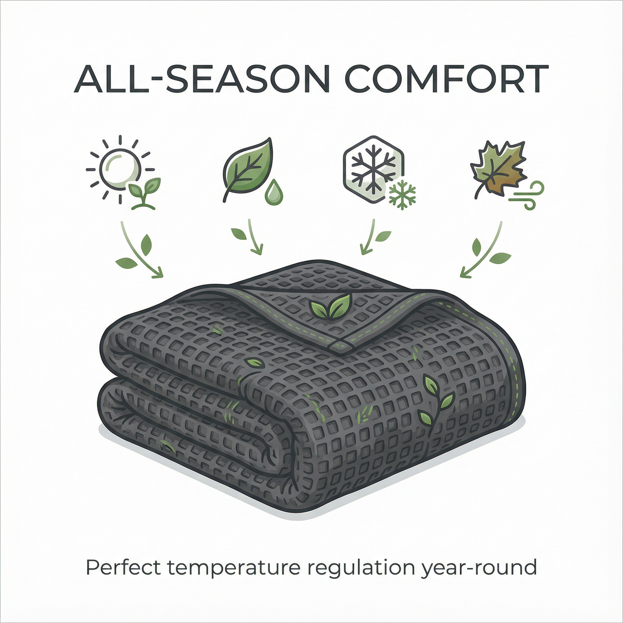 Organic Cotton Waffle Blanket – Boost Breathability, Relax in Comfort