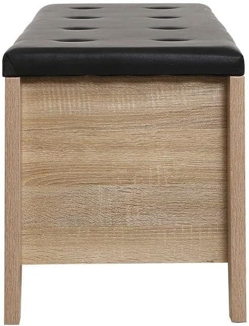Wood & Leather Storage Ottoman – Blanket Box, Declutter Fast, Elevate Your Space