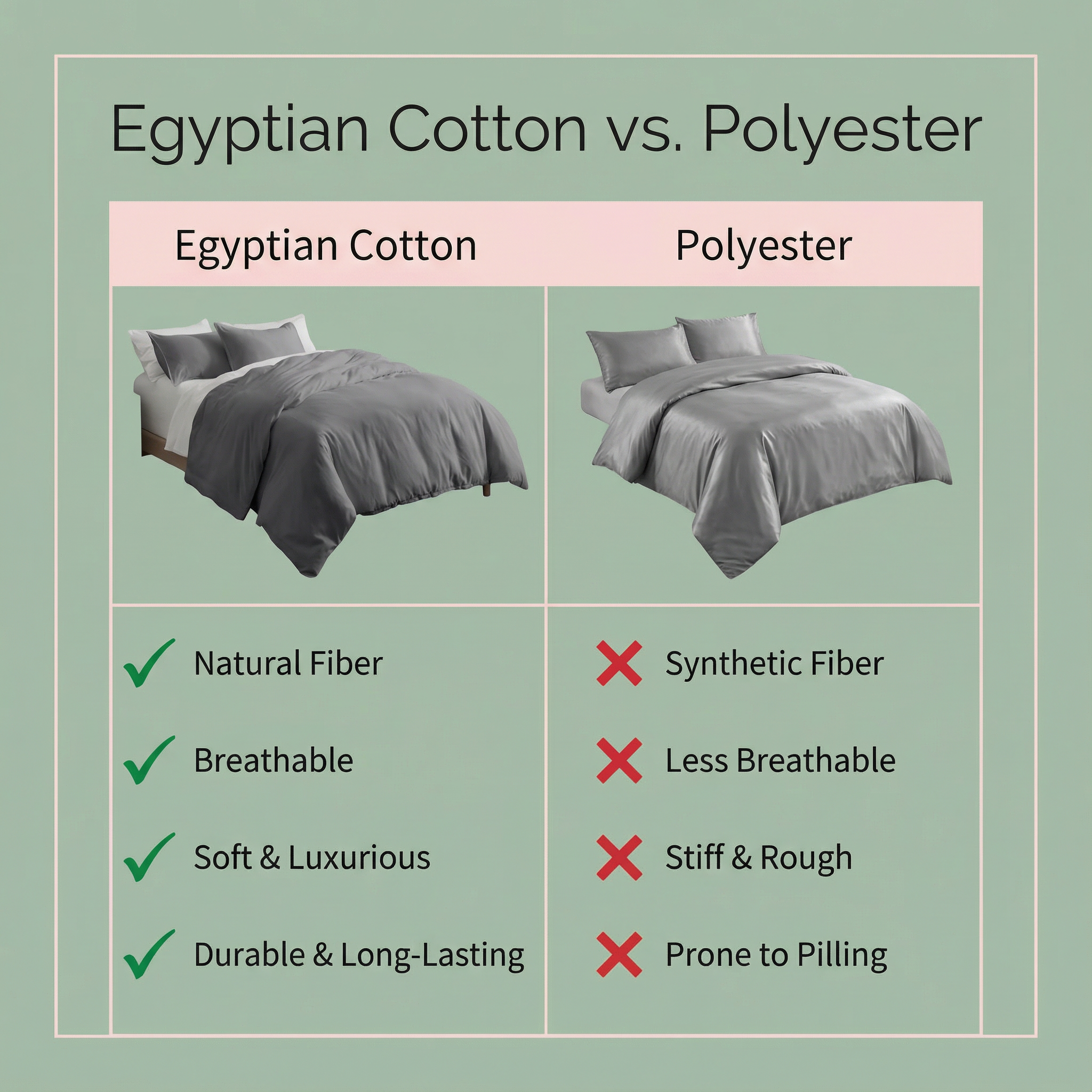 Egyptian Cotton Duvet Cover Set – Ultra Soft, Breathable & Hotel-Luxury Comfort