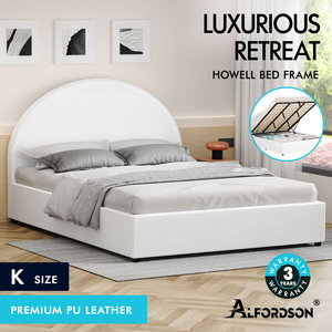 LED Gas Lift Bed - Clear Bedroom Clutter, Customise Ambience Lighting Fast