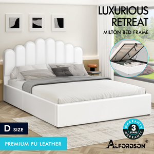 LED Gas Lift Bed - Clear Bedroom Clutter, Customise Ambience Lighting Fast