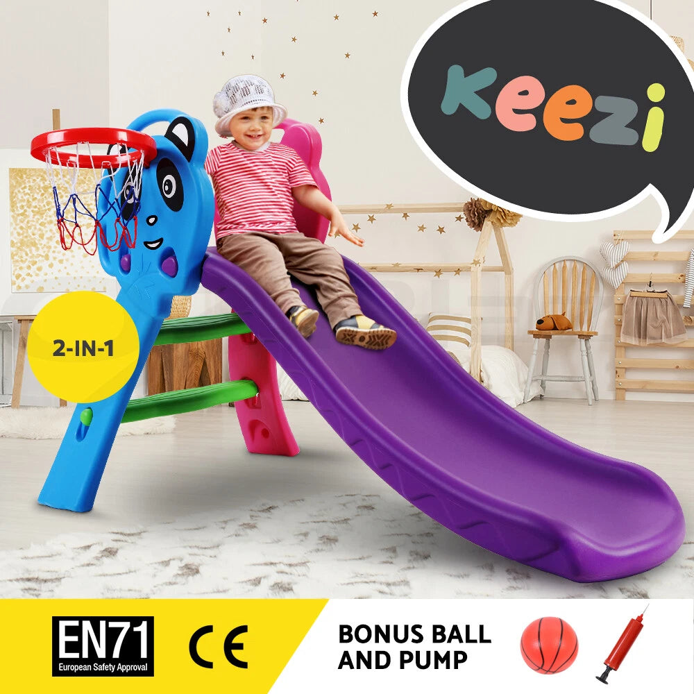 Kids Slide & Hoop Set – Boost Active Play, Build Skills Every Day