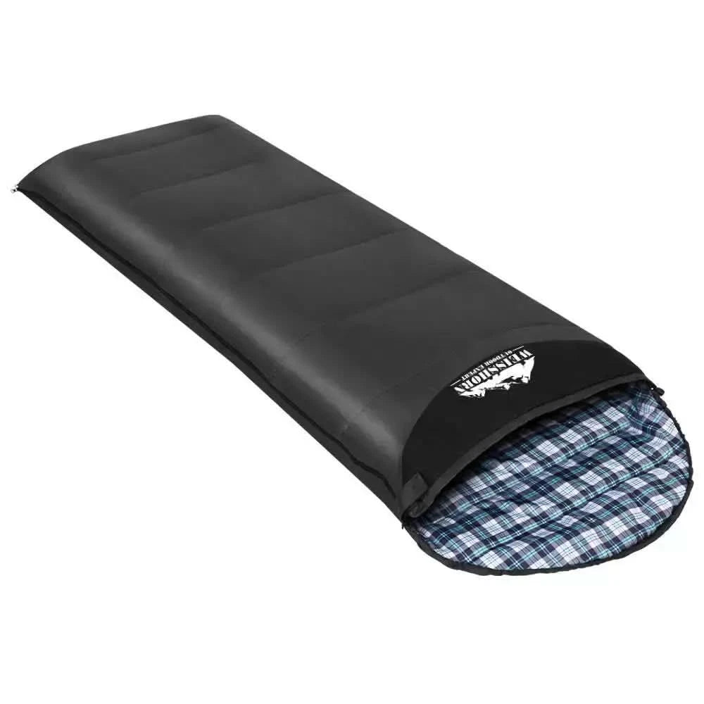 Durable black adult sleeping bag with soft lining – Premium sleeping bags for warmth, comfort, and outdoor adventures.