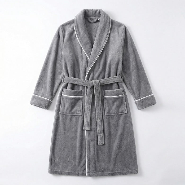 Fleece Dressing Gown – Stay Warm All Night, Unisex Plush Long Robe