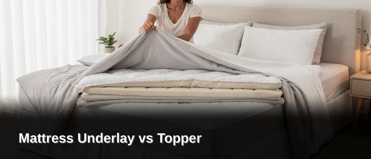 Four terms get used almost interchangeably across Australian bedrooms, yet each layer does a distinct