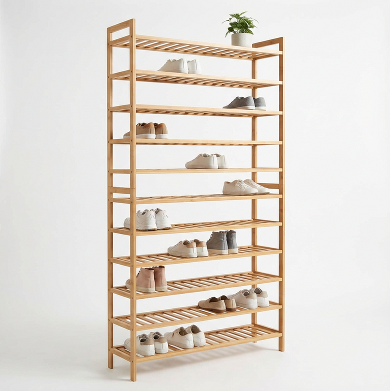 10-Tier Shoe Rack – Maximise Space, Keep Every Pair Organised
