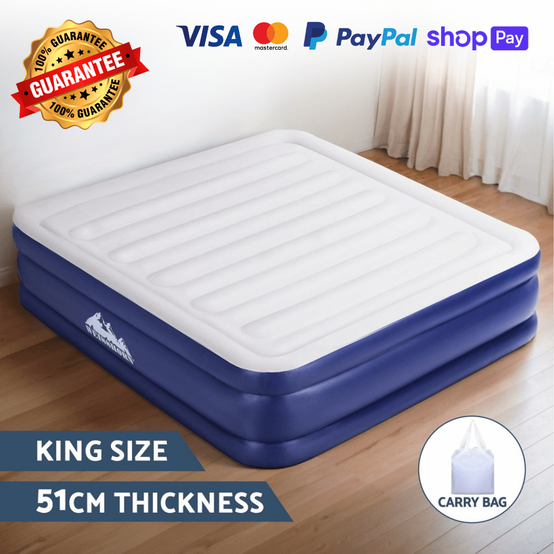 Spacious air mattress with extra thickness – Comfortable and supportive design for home, travel, and guests