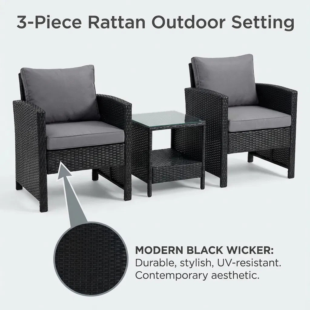 Rattan Lounge Set  – Weatherproof Comfort, Style Made Easy