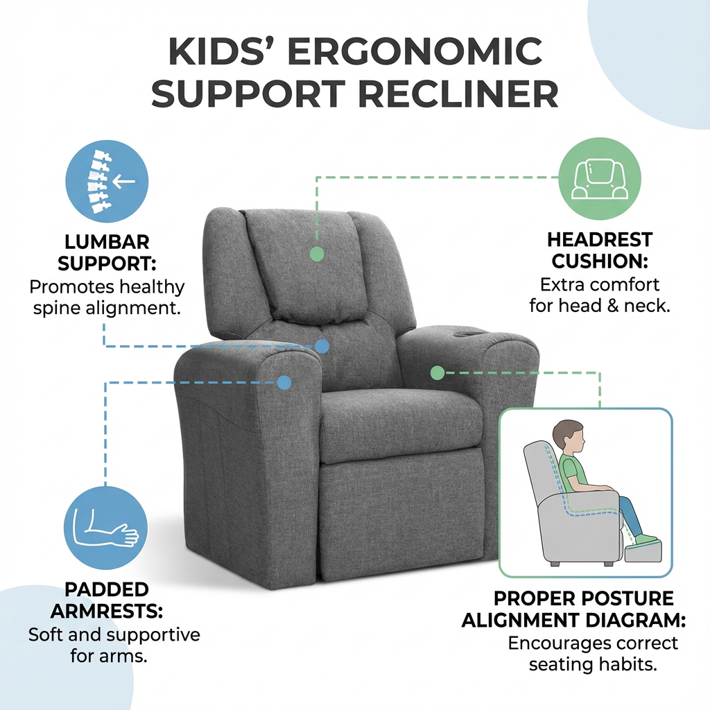 Kids Chair – Kids Lounge Recliner, Support Growing Bodies, Create Calm Comfort