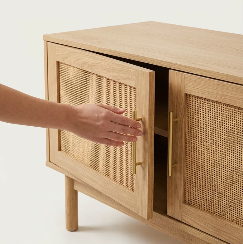 Rattan TV Unit  – Elevate Your Space, Organise With Ease