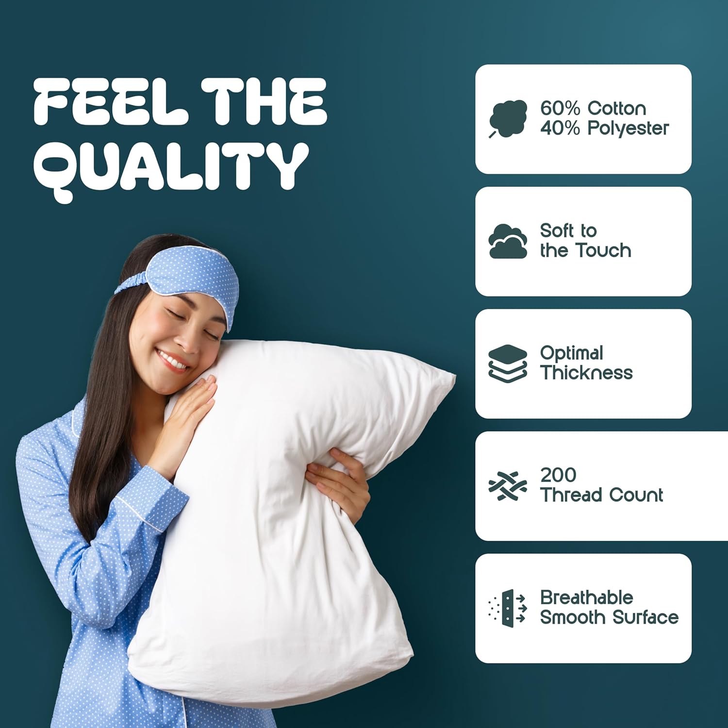Pillow Protectors - Sheild Against Allergens, Dust Mites & Stains