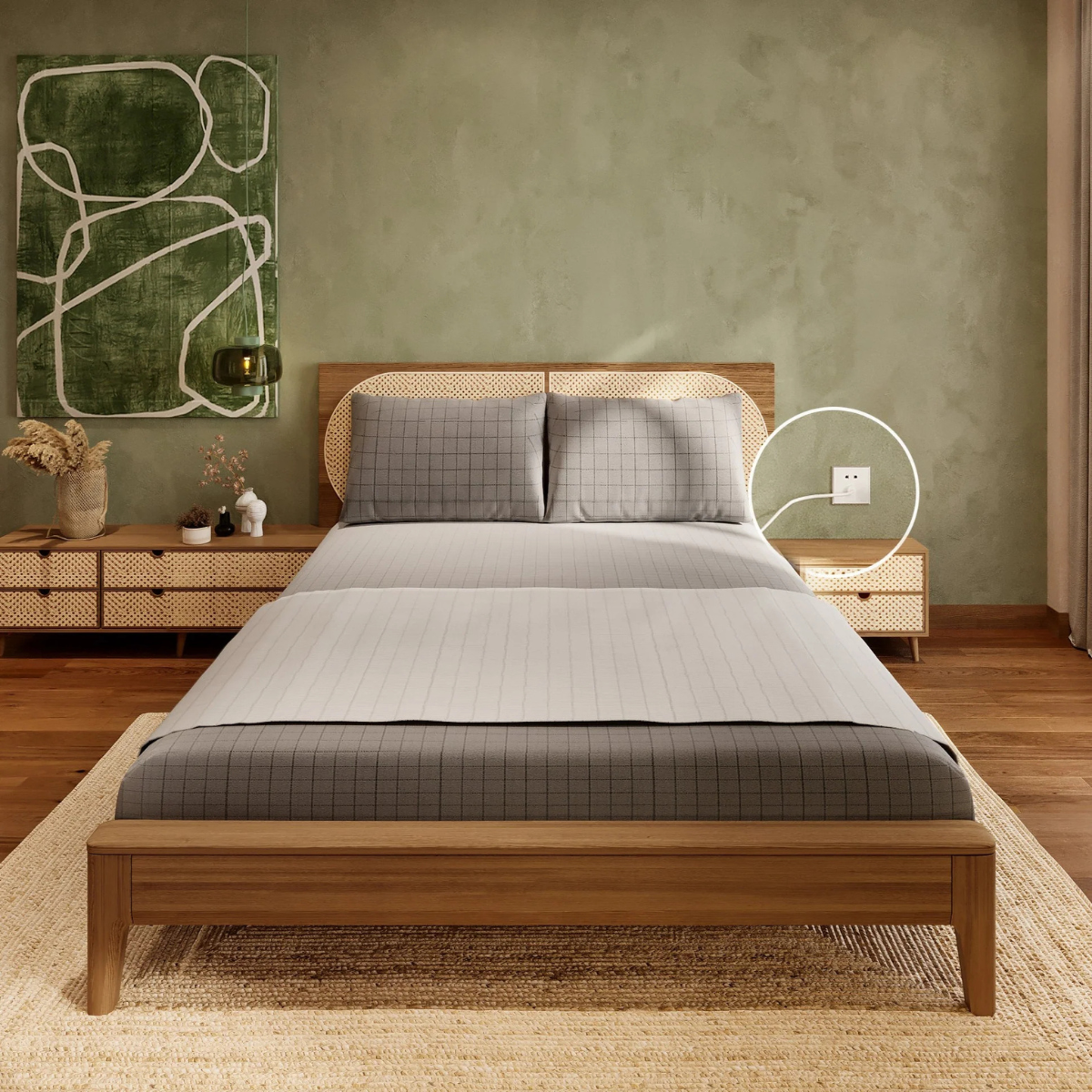 Grounding sheet on bed for earthing sleep benefits improved rest and reduced inflammation