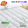 Luxury bamboo mattress topper for added comfort – Soft, breathable, and hypoallergenic for a better sleep experience