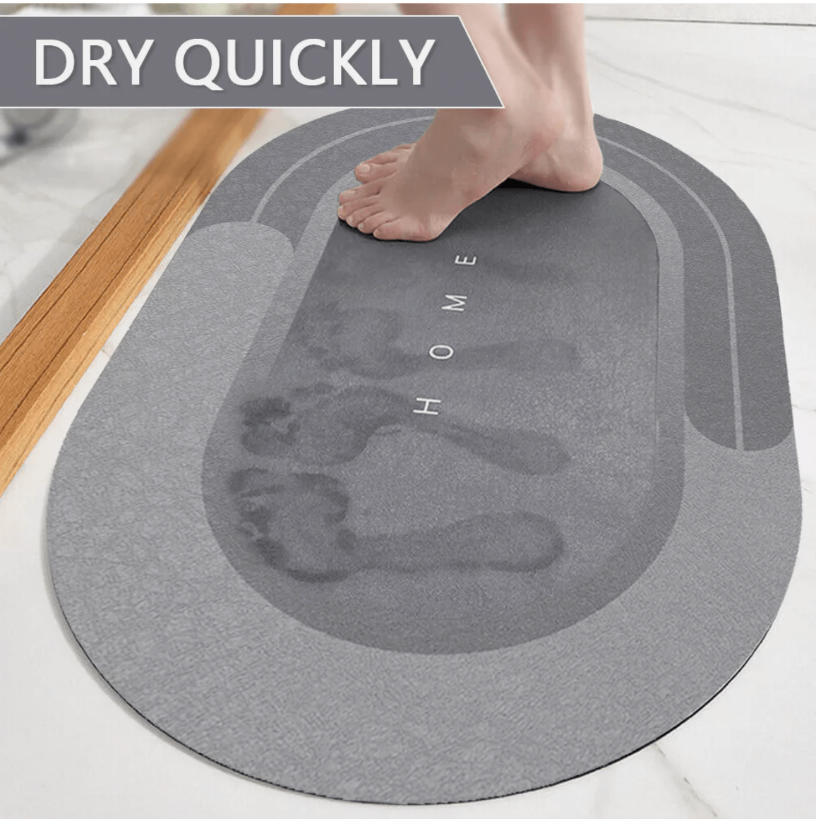Rounded corner bath mat design shown in soft-touch material