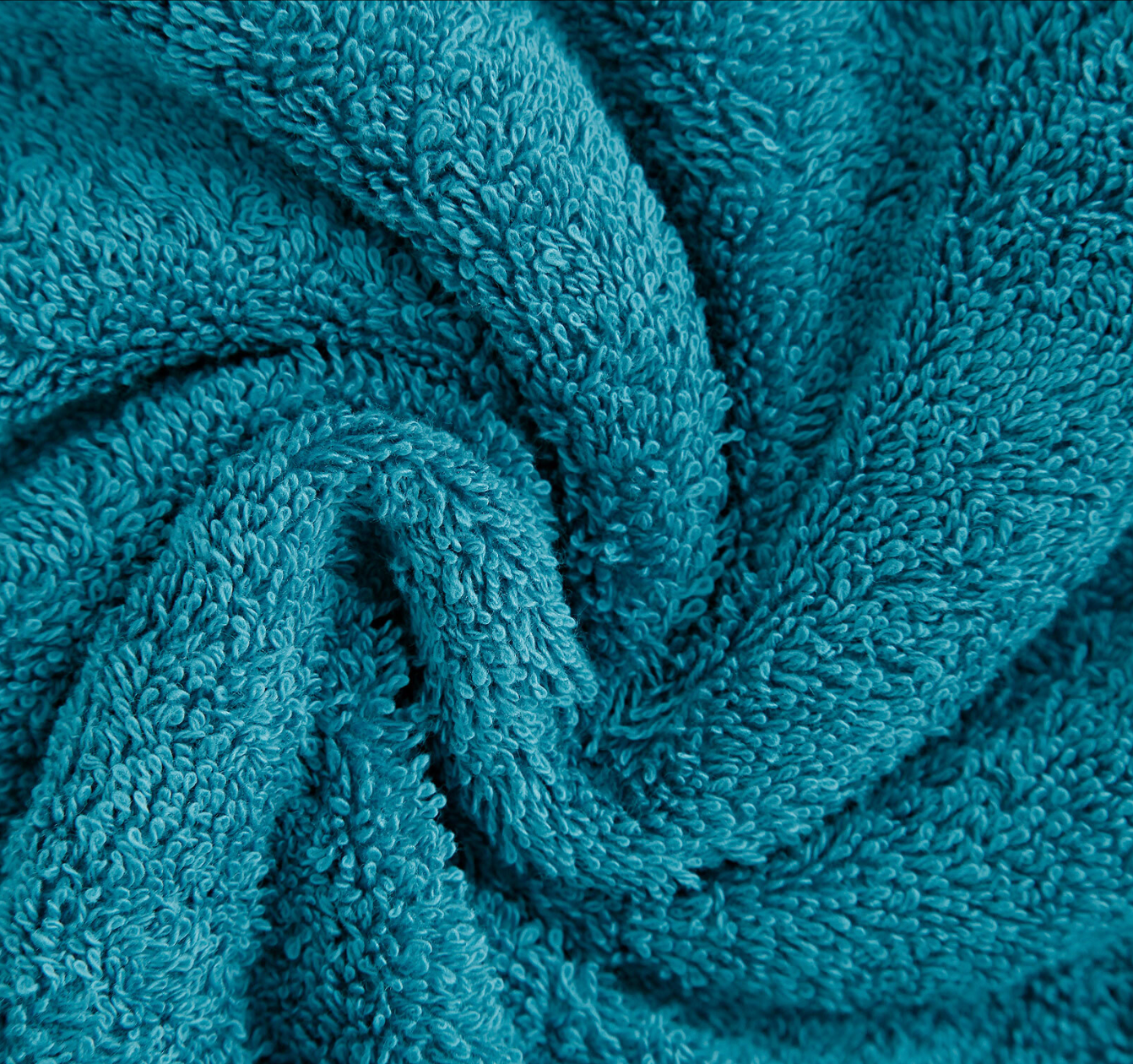 teal towels close-up absorbent texture