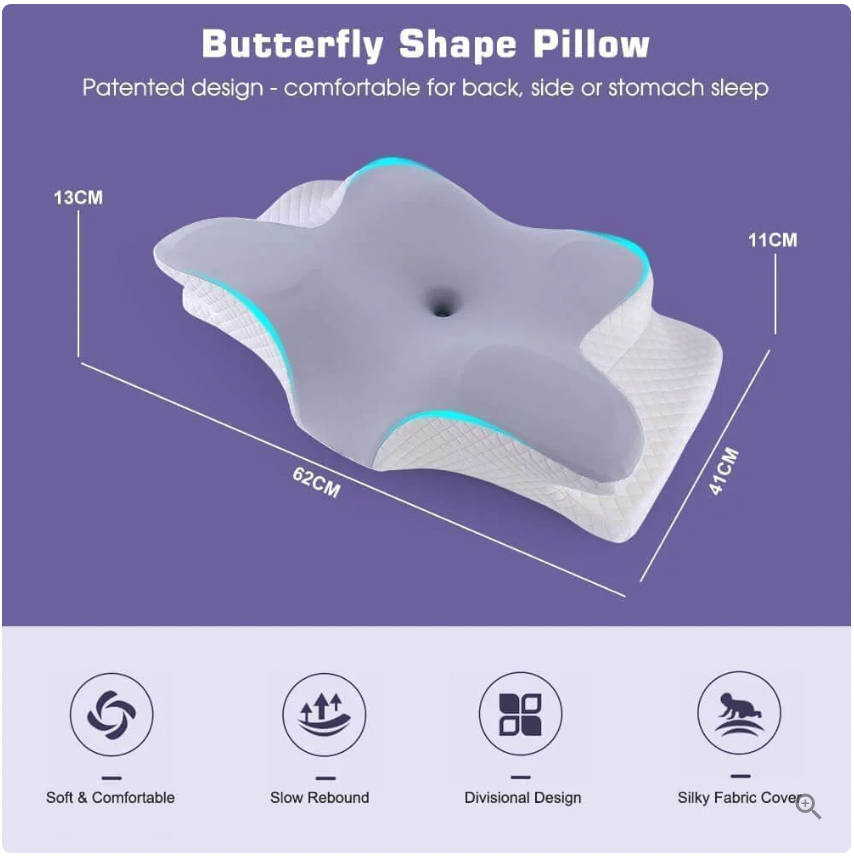 Butterfly Pillow - Align Your Spine, Reduce Snoring, Sleep Better