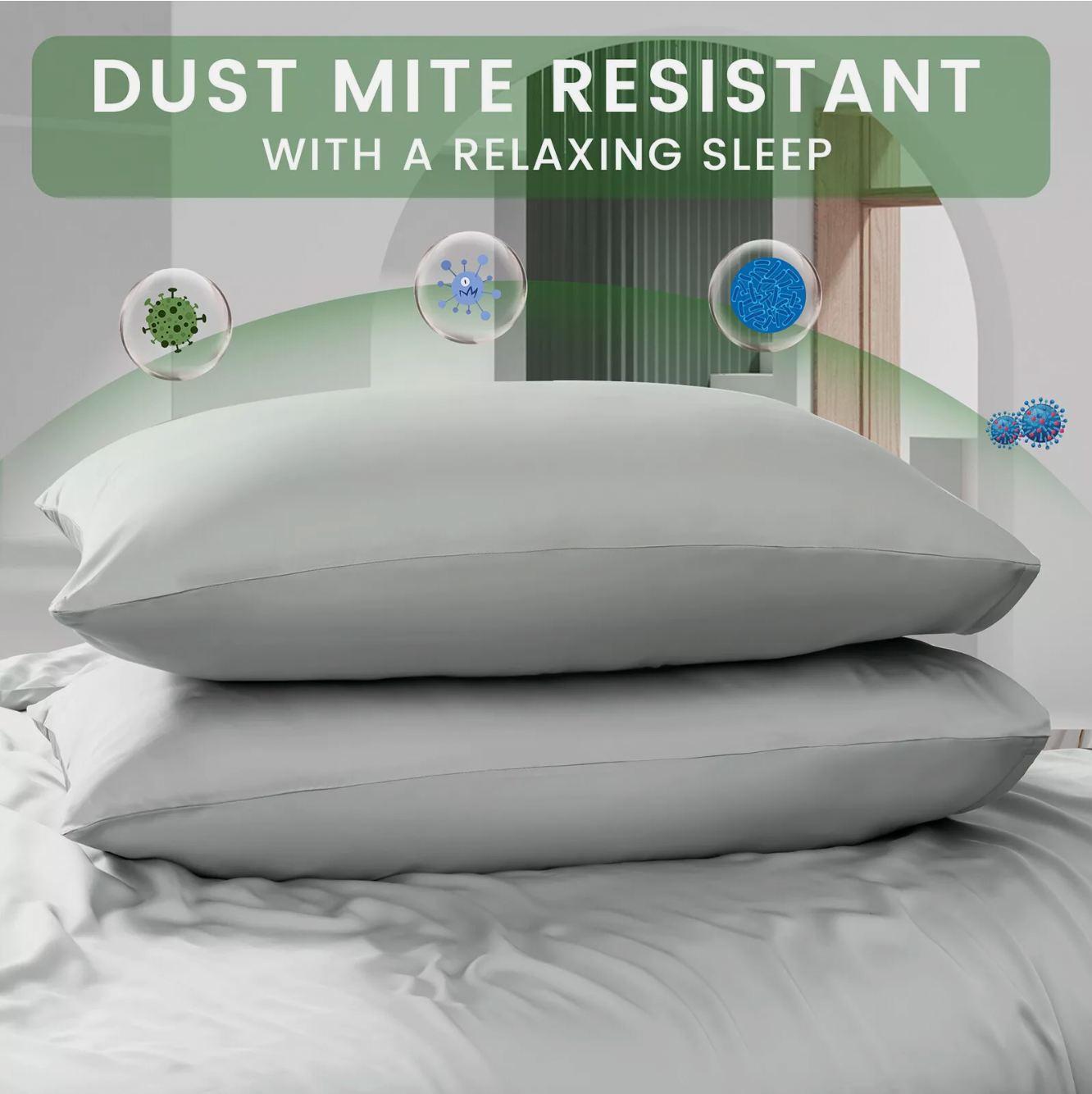 Bamboo Pillowcase  – Sleep Cooler, Reduce Frizz & Wake Up Refreshed