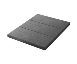 Compact foldable mattress in dark grey – Space-saving and comfortable design, perfect for travel and guest accommodations.