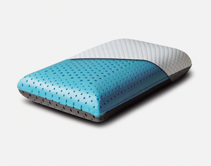 cooling pillow with blue gel cooling surface